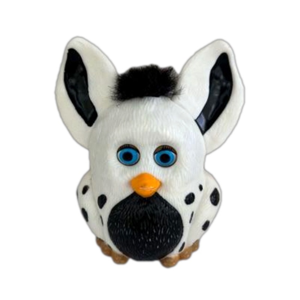 Burger King Hasbro 2005 Black & White Spotted Furby Toy Y2K Collectable